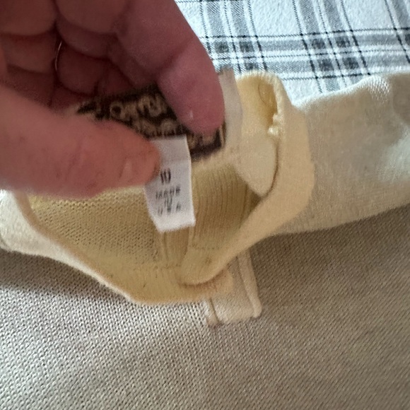 St.John For Saks Fifth Avenue Gray Cream Vintage70’s Quarter Button KnitDress 10 - Picture 11 of 15